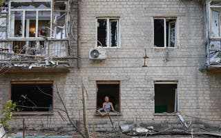 Aftermath of recent shelling in Donetsk